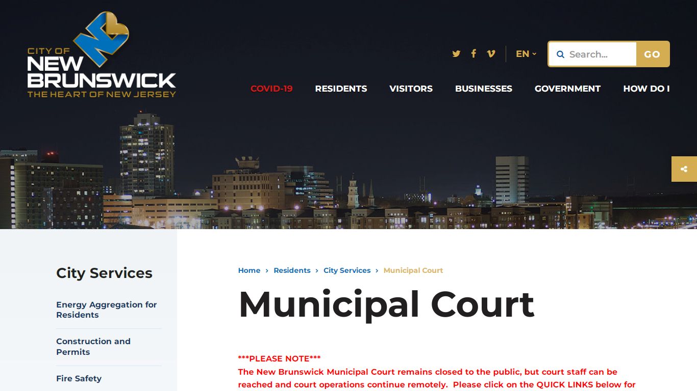 Welcome to City of New Brunswick, New Jersey